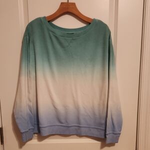 Gradient Green and Blue Sweatshirt